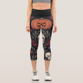 Leggings Capri Pattern d'Halloween (Recto)