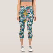 Leggings Capri Pattern tropical hibiscus (Recto)