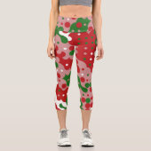 Leggings Capri Patters de Groovy Funky Mod Retro Christmas (Recto)