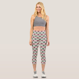 Leggings Capri Patters de Red and Green
