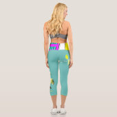 Leggings Capri pattes de piment vert rouge (Verso)