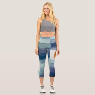 Leggings Capri Paul Klee Messager de l'automne Bleu Moderne Abstr