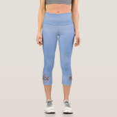 Leggings Capri PEACE Blue Sky Butterflies | Motivational Hope Joy (Recto)