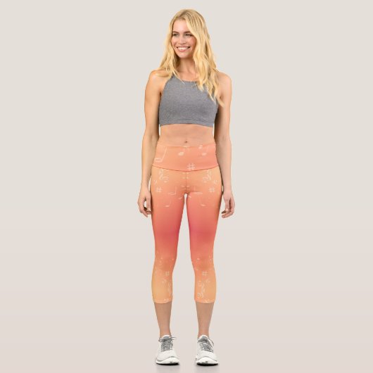 Leggings Capri Peach Music (Recto)