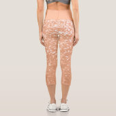 Leggings Capri Peacher mousseux couleur de l'année 2024 (Verso)