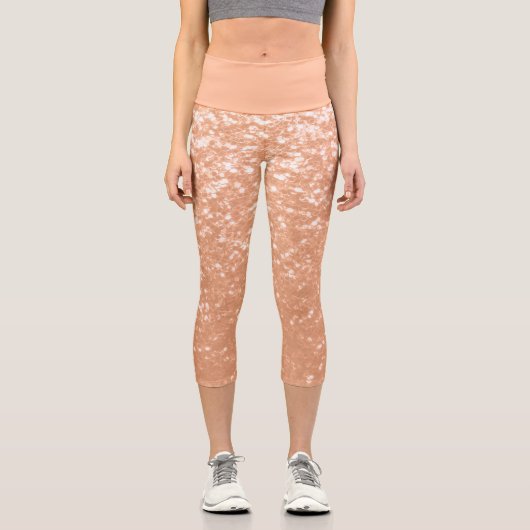 Leggings Capri Peacher mousseux couleur de l'année 2024 (Recto)