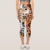 Leggings Capri Peau animale : motif léopard créatif. (Verso)