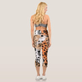 Leggings Capri Peau animale : motif léopard créatif. (Verso)
