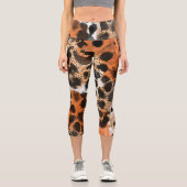 Leggings Capri Peau animale : motif léopard créatif. (Recto)