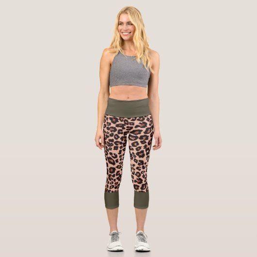 Leggings Capri Peau de léopard (Recto)