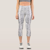 Leggings Capri Peau de serpent Python blanc (Recto)