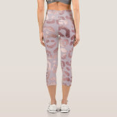 Leggings Capri Peau léopard : élégance or rose. (Verso)