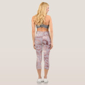 Leggings Capri Peau léopard : élégance or rose. (Verso)