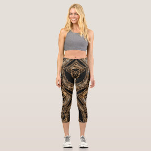 Leggings Capri Peau léopard et bijoux en chaîne
