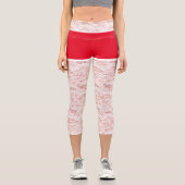 Leggings Capri Pêcheurs de dentelle blanc Faux Drôle Funny Leggin (Recto)