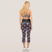 Leggings Capri Pegasus Black Floral (Verso)