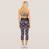 Leggings Capri Pegasus Noir Floral (Verso)