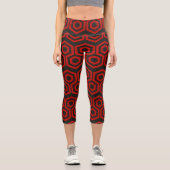 Leggings Capri Peigne rouge (Recto)