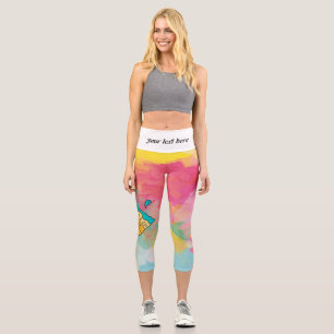 Leggings Capri peint avec une brosse
