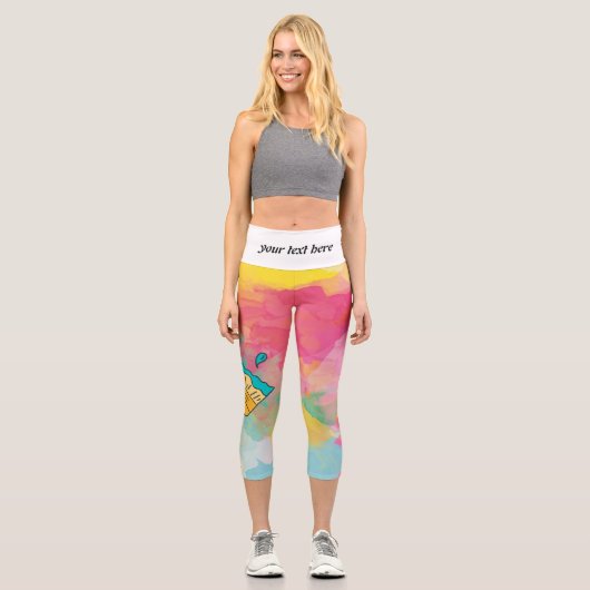 Leggings Capri peint avec une brosse (Recto)