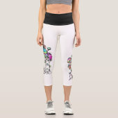 Leggings Capri Peinture à la main - Abstrait Tree Group 3 (Recto)