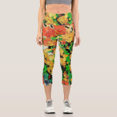 Leggings Capri Peinture à l'huile Retro : Van Gogh Monet (Recto)