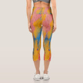Leggings Capri Peinture colorée (Verso)