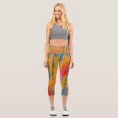 Leggings Capri Peinture colorée (Recto)