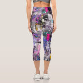 Leggings Capri Peinture colorée Grungy Abstraite (Verso)