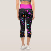 Leggings Capri Peinture de néon (Verso)