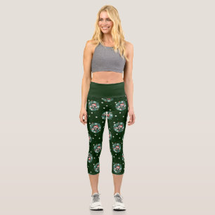 Leggings Capri père Noël alien de fêtes des années 1970