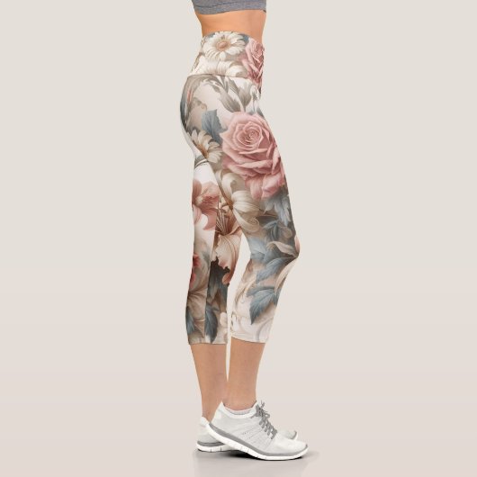Leggings Capri Perfection florale ancienne légère (Droite)
