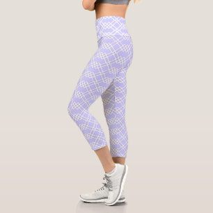 Leggings Capri Périmètre lumineux géométrique treillis moderne &