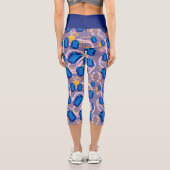 Leggings Capri perles bleu foncé motif (Verso)