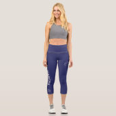 Leggings Capri Personalized Pilates Crew Reformer / Mat Blue (Recto)