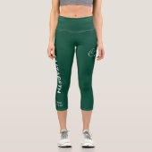 Leggings Capri Personalized Pilates Crew Reformer / Mat Green (Recto)