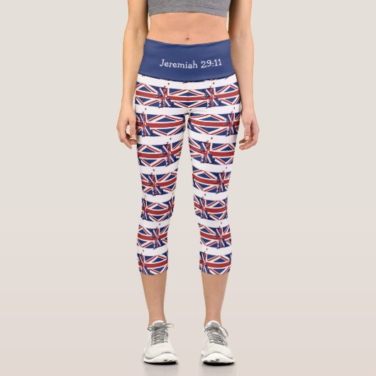 Leggings Capri Personnalisable | Patriotique | DRAG UNION JACK U (Recto)