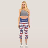 Leggings Capri Personnalisable | Patriotique | DRAG UNION JACK U (Recto)