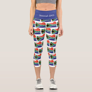 Leggings Capri Personnalisable   Patriotique  DRAPEAU D'AFRIQUE D