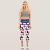 Leggings Capri Personnalisable  | Patriotique | DRAPEAU TEXAS (Recto)