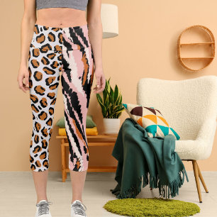 Leggings Capri Personnalisé Big Cat Photo Motif Wild Animal