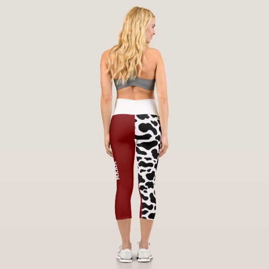 Leggings Capri Personnalisé Big Chat Motif Spot Imprimer Animal a (Verso)