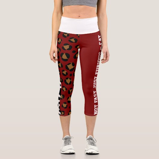 Leggings Capri Personnalisé Big Chat Motif Spot Imprimer Animal a (Recto)