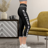 Leggings Capri Personnalisé Blanc Noir Fun Style Comic Style Thèm