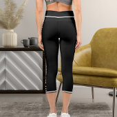 Leggings Capri Personnalisé Blanc Noir Fun Style Comic Style Thèm