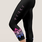 Leggings Capri Personnalisé chic lotus fleur chic texte personnal