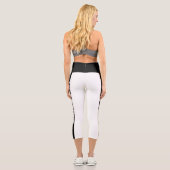 Leggings Capri Personnalisé en bande noire (Verso)