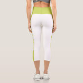 Leggings Capri Personnalisé vert rayé (Verso)