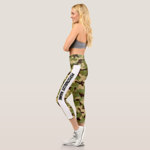 Leggings Capri PERSONNALISER LE Camouflage Vert DE L'Armée