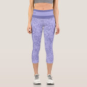 Leggings Capri Personnalized Purple Elegant Floral Capri (Recto)